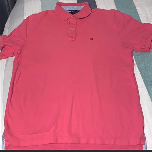 Tommy Hilfiger Salmon Polo L - Picture 2 of 4